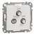 Schneider Electric SDD111481S végzáró TV-SAT-SAT csatlakozóaljzat 4 dB(TV) 1 dB(SAT) , fehér burkolattal, keret nélkül, csavaros bekötés (Sedna Design / Elements)