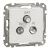 Schneider Electric SDD111484 átmenő TV-Rádió-SAT csatlakozóaljzat 7 dB(TV) 10 dB(Rádió) 3 dB (SAT), fehér burkolattal, keret nélkül, csavaros bekötés (Sedna Design / Elements)