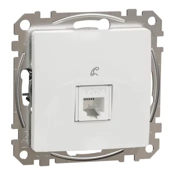   Schneider Electric SDD111491 telefoncsatlakozó 1xRJ11, fehér burkolattal, keret nélkül, csavaros bekötés (Sedna Design / Elements)