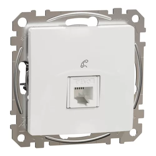 Schneider Electric SDD111491 telefoncsatlakozó 1xRJ11, fehér burkolattal, keret nélkül, csavaros bekötés (Sedna Design / Elements)
