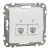 Schneider Electric SDD111492 telefoncsatlakozó 2xRJ11, fehér burkolattal, keret nélkül, csavaros bekötés (Sedna Design / Elements)