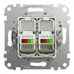 Schneider Electric SDD111492 telefoncsatlakozó 2xRJ11, fehér burkolattal, keret nélkül, csavaros bekötés (Sedna Design / Elements)
