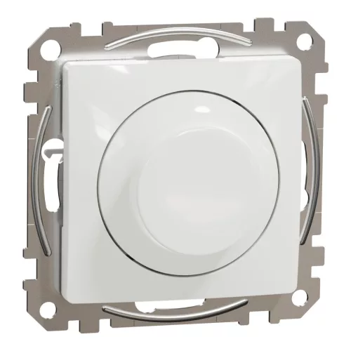 Schneider Electric SDD111502 Forgatógombos LED fényerő-szabályozó, univerzális 5-200 W, 230 V AC, fehér burkolattal, keret nélkül, csavaros bekötés (Sedna Design / Elements)