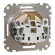 Schneider Electric SDD112021 földelt csatlakozóaljzat (dugalj), biztonsági zsaluval (gyermekvédelemmel), 2P+F, bézs burkolattal, csavaros bekötés, keret nélkül, süllyesztett, 16A 250V IP20 (Sedna Design / Elements)