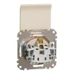 Schneider Electric SDD112024 földelt csatlakozóaljzat (dugalj), biztonsági zsaluval (gyermekvédelemmel), csapófedéllel, 2P+F, bézs burkolattal, rugós bekötés, keret nélkül, süllyesztett, 16A 250V IP20 (Sedna Design / Elements)