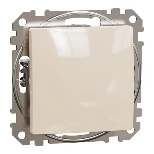 Schneider Electric SDD112101 egypólusú kapcsoló (101), bézs burkolattal, rugós bekötés, kerét nélkül, süllyesztett, 10A 250V IP20 (Sedna Design / Elements)
