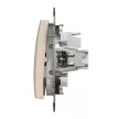 Schneider Electric SDD112101 egypólusú kapcsoló (101), bézs burkolattal, rugós bekötés, kerét nélkül, süllyesztett, 10A 250V IP20 (Sedna Design / Elements)