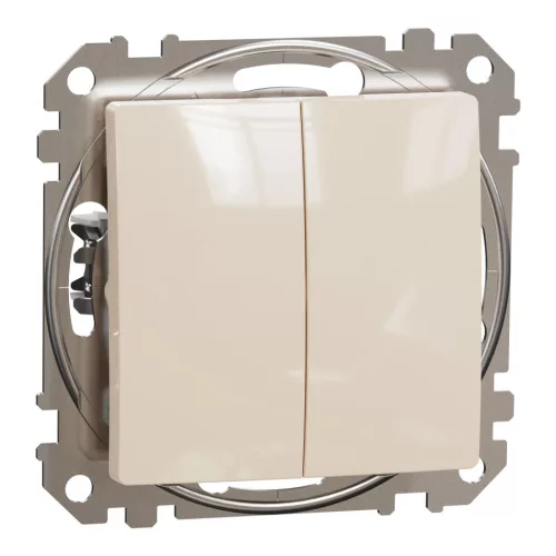 Schneider Electric SDD112105 csillárkapcsoló (105), bézs burkolattal, rugós bekötés, kerét nélkül, süllyesztett, 10A 250V IP20 (Sedna Design / Elements)
