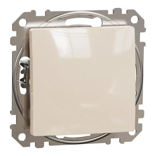 Schneider Electric SDD112107 keresztkapcsoló (107), bézs burkolattal, rugós bekötés, kerét nélkül, süllyesztett, 10A 250V IP20 (Sedna Design / Elements)