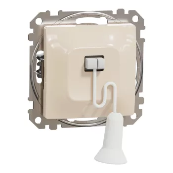   Schneider Electric SDD112122 Húzózsinóros kapcsoló, bézs burkolattal, rugós bekötés, kerét nélkül, süllyesztett, 10A 250V IP20 (Sedna Design / Elements)