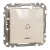 Schneider Electric SDD112131L egypólusú nyomó (N101), bézs burkolattal, kék jelzőfénnyel, csengőjellel, rugós bekötés, kerét nélkül, süllyesztett, 10A 250V IP20 (Sedna Design / Elements)