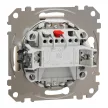 Schneider Electric SDD112131L egypólusú nyomó (N101), bézs burkolattal, kék jelzőfénnyel, csengőjellel, rugós bekötés, kerét nélkül, süllyesztett, 10A 250V IP20 (Sedna Design / Elements)