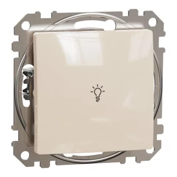   Schneider Electric SDD112132 egypólusú nyomó (N101), bézs burkolattal, lámpajellel, rugós bekötés, kerét nélkül, süllyesztett, 10A 250V IP20 (Sedna Design / Elements)