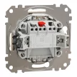 Schneider Electric SDD112132L egypólusú nyomó (N101), bézs burkolattal, kék jelzőfénnyel, lámpajellel, rugós bekötés, kerét nélkül, süllyesztett, 10A 250V IP20 (Sedna Design / Elements)