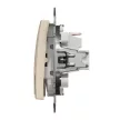 Schneider Electric SDD112143L egypólusú nyomó (N101), bézs burkolattal, címketartóval, rugós bekötés, kerét nélkül, süllyesztett, 10A 250V IP20 (Sedna Design / Elements)