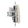 Schneider Electric SDD112143L egypólusú nyomó (N101), bézs burkolattal, címketartóval, rugós bekötés, kerét nélkül, süllyesztett, 10A 250V IP20 (Sedna Design / Elements)