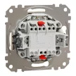 Schneider Electric SDD112162N kétpólusú kapcsoló (102), bézs burkolattal, piros ellenőrzőfénnyel, rugós bekötés, kerét nélkül, süllyesztett, 16A 250V IP20 (Sedna Design / Elements)
