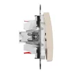 Schneider Electric SDD112162 kétpólusú kapcsoló (102), bézs burkolattal, rugós bekötés, kerét nélkül, süllyesztett, 16A 250V IP20 (Sedna Design / Elements)