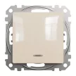 Schneider Electric SDD112166L váltókapcsoló (106), bézs burkolattal, kék jelzőfénnyel, rugós bekötés, kerét nélkül, süllyesztett, 16A 250V IP20 (Sedna Design / Elements)