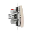 Schneider Electric SDD112166L váltókapcsoló (106), bézs burkolattal, kék jelzőfénnyel, rugós bekötés, kerét nélkül, süllyesztett, 16A 250V IP20 (Sedna Design / Elements)