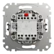 Schneider Electric SDD112166L váltókapcsoló (106), bézs burkolattal, kék jelzőfénnyel, rugós bekötés, kerét nélkül, süllyesztett, 16A 250V IP20 (Sedna Design / Elements)