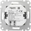 Schneider Electric SDD112404 Dupla USB töltő A+C típusú 3A - 45W, bézs burkolattal, keret nélkül, csavaros bekötés (Sedna Design / Elements)
