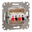 Schneider Electric SDD112411 sztereó hangszóró-csatlakozóaljzat, bézs burkolattal, keret nélkül, csavaros bekötés (Sedna Design / Elements)