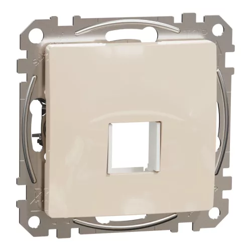 Schneider Electric SDD112421 Egyes adapter Keystone (RJ45, RJ11, HDMI, VGA) csatlakozóhoz, bézs burkolattal, keret nélkül (Sedna Design / Elements)