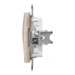 Schneider Electric SDD112421 Egyes adapter Keystone (RJ45, RJ11, HDMI, VGA) csatlakozóhoz, bézs burkolattal, keret nélkül (Sedna Design / Elements)