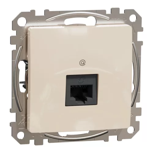 Schneider Electric SDD112451 Informatikai csatlakozóaljzat 1xRJ45, Cat5e UTP, bézs burkolattal, keret nélkül, csavaros bekötés (Sedna Design / Elements)