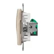 Schneider Electric SDD112451 Informatikai csatlakozóaljzat 1xRJ45, Cat5e UTP, bézs burkolattal, keret nélkül, csavaros bekötés (Sedna Design / Elements)