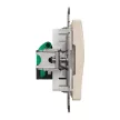 Schneider Electric SDD112451 Informatikai csatlakozóaljzat 1xRJ45, Cat5e UTP, bézs burkolattal, keret nélkül, csavaros bekötés (Sedna Design / Elements)