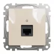 Schneider Electric SDD112451 Informatikai csatlakozóaljzat 1xRJ45, Cat5e UTP, bézs burkolattal, keret nélkül, csavaros bekötés (Sedna Design / Elements)