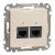Schneider Electric SDD112452 Informatikai csatlakozóaljzat 2xRJ45, Cat5e UTP, bézs burkolattal, keret nélkül, csavaros bekötés (Sedna Design / Elements)
