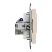 Schneider Electric SDD112466S Informatikai csatlakozóaljzat 1xRJ45, Cat6A STP, bézs burkolattal, keret nélkül, csavaros bekötés (Sedna Design / Elements)