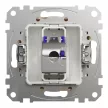 Schneider Electric SDD112466S Informatikai csatlakozóaljzat 1xRJ45, Cat6A STP, bézs burkolattal, keret nélkül, csavaros bekötés (Sedna Design / Elements)