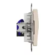 Schneider Sedna SDD112466 1x RJ45 Cat6A UTP adatcsatlakozó aljzat bézs