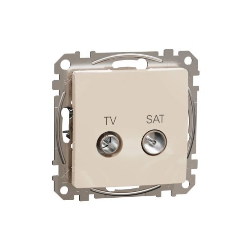 Schneider Electric SDD112471S végzáró TV-SAT csatlakozóaljzat 4 dB(TV) 1 dB (SAT),bézs burkolattal, keret nélkül, csavaros bekötés (Sedna Design / Elements)