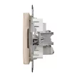 Schneider Electric SDD112474 átmenő TV csatlakozóaljzat 7 dB, bézs burkolattal, keret nélkül, csavaros bekötés (Sedna Design / Elements)