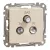 Schneider Electric SDD112481 végzáró TV-Rádió-SAT csatlakozóaljzat 4 dB(TV) 10 dB(Rádió) 1 dB (SAT),bézs burkolattal, keret nélkül, csavaros bekötés (Sedna Design / Elements)