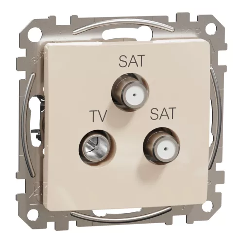Schneider Sedna SDD112481S TV/SAT/SAT aljzat végzáró 4 dB bézs