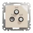 Schneider Sedna SDD112481S TV/SAT/SAT aljzat végzáró 4 dB bézs
