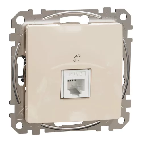 Schneider Sedna SDD112491 1x RJ11 telefonaljzat bézs süllyesztett