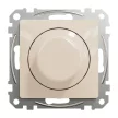 Schneider Electric SDD112502 Forgatógombos LED fényerő-szabályozó, univerzális 5-200 W, 230 V AC, bézs burkolattal, keret nélkül, csavaros bekötés (Sedna Design / Elements)