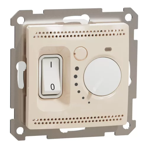 Schneider Electric SDD112506 Szobatermosztát, bézs burkolattal, keret nélkül, 16 A 230 V AC, csavaros bekötés (Sedna Design / Elements)