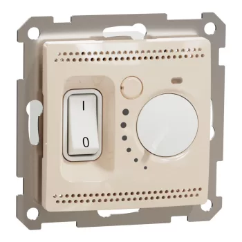   Schneider Electric SDD112507 Szobatermosztát padlófűtéshez, bézs burkolattal, keret nélkül, 16 A 230 V AC, csavaros bekötés (Sedna Design / Elements)