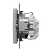 Schneider Electric SDD113022 földelt csatlakozóaljzat (dugalj), biztonsági zsaluval (gyermekvédelemmel), 2P+F, alumínium burkolattal, rugós bekötés, keret nélkül, süllyesztett, 16A 250V IP20 (Sedna Design / Elements)