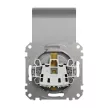 Schneider Electric SDD113023 földelt csatlakozóaljzat (dugalj), biztonsági zsaluval (gyermekvédelemmel), csapófedéllel, 2P+F, alumínium burkolattal, csavaros bekötés, keret nélkül, süllyesztett, 16A 250V IP20 (Sedna Design / Elements)