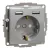 Schneider Electric SDD113052 2P+F csatlakozóaljzat biztonsági zsaluval (gyermekvédelemmel), dupla A+A USB töltővel, alumínium burkolattal, keret nélkül, 16A 250V AC, rugós bekötés (Sedna Design / Elements)