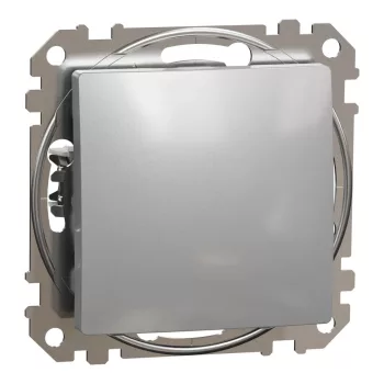   Schneider Electric SDD113101 egypólusú kapcsoló (101), alumínium burkolattal, rugós bekötés, kerét nélkül, süllyesztett, 10A 250V IP20 (Sedna Design / Elements)
